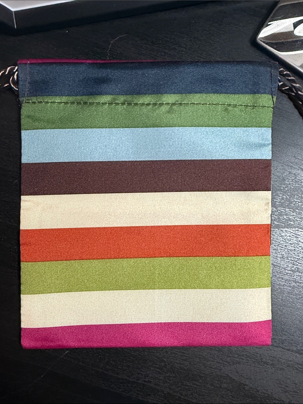 Coach Legacy Stripe Drawstring Jewelry Pouch